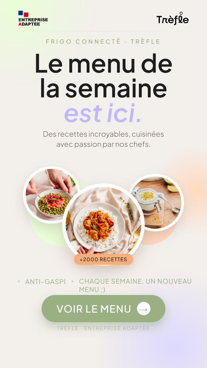 Affiche menu Trèfle